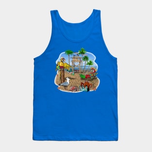 Parrot Beach Party Tank Top